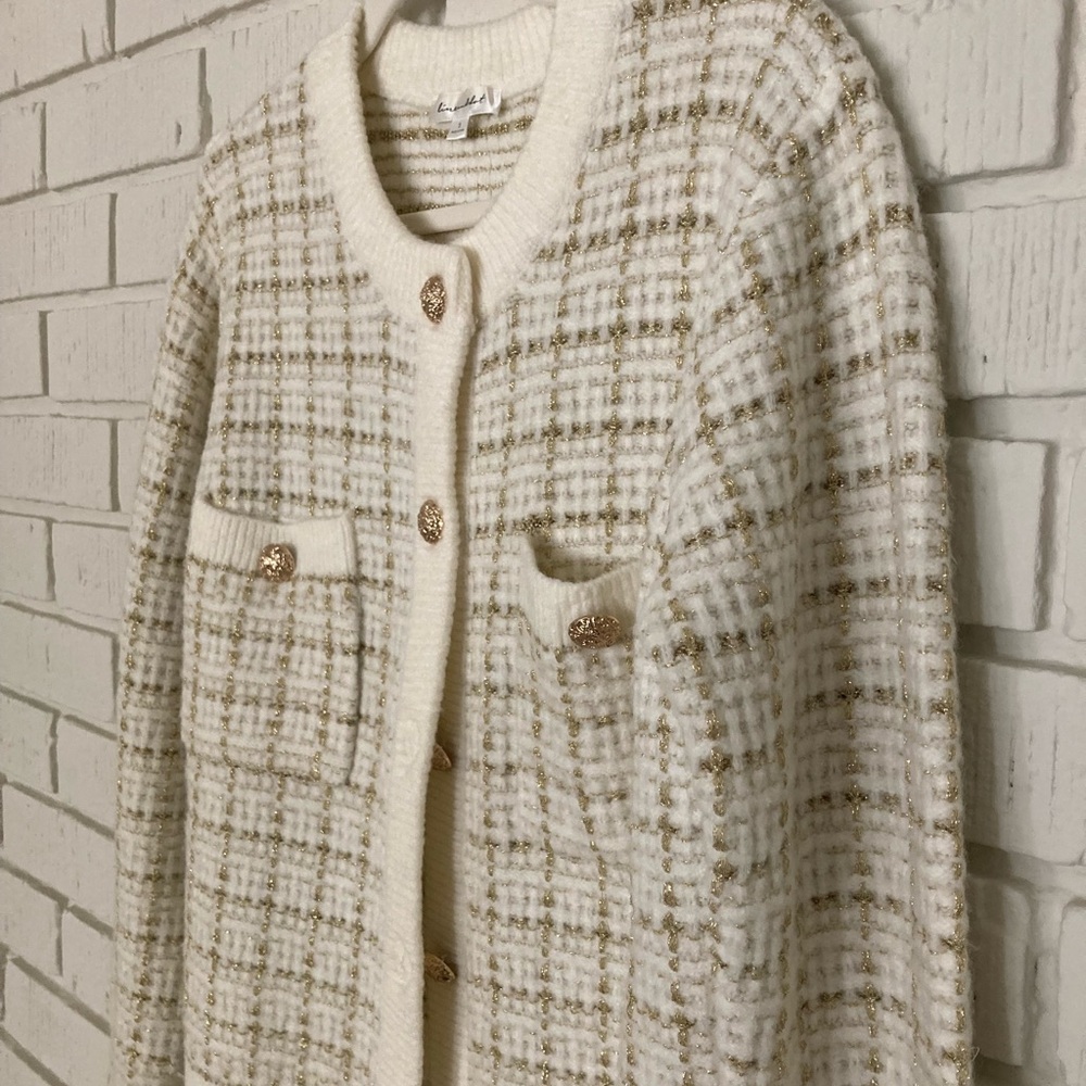 Line & Dot button up sweater jacket in excellent condition!
